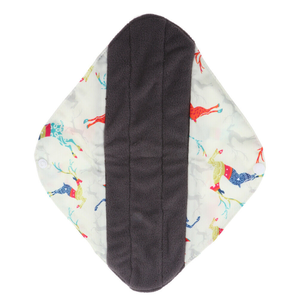 3 Pcs S/M/L Bamboo Cloth Washable Menstrual Pad Sanitary Towel Pad for Women