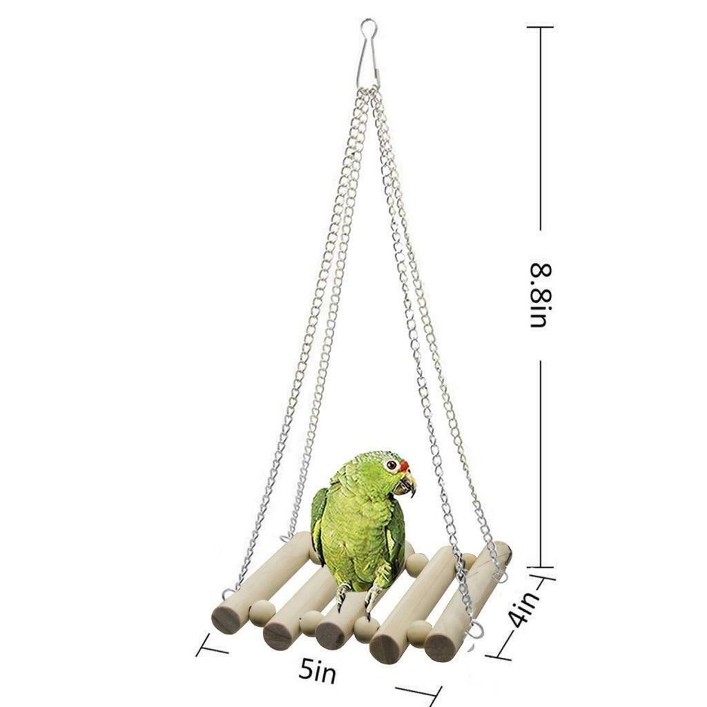 8x Bird Parrots Laddeer Parrots Swing Playing Toys For Large Birds Parakeets
