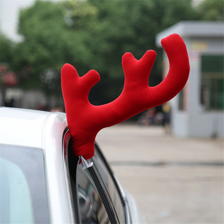 Big Reindeer Antlers Nose & Mirror Cover Car Van Vehicle Costume Christmas Décor