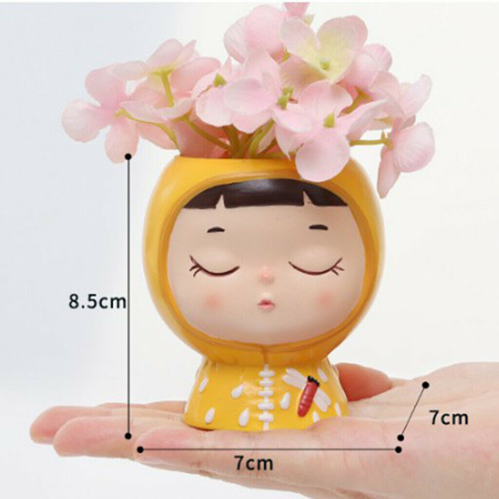 3Pieces Cute Planter Pot Herbs Flowers Planter Outdoor Decoration Gifts