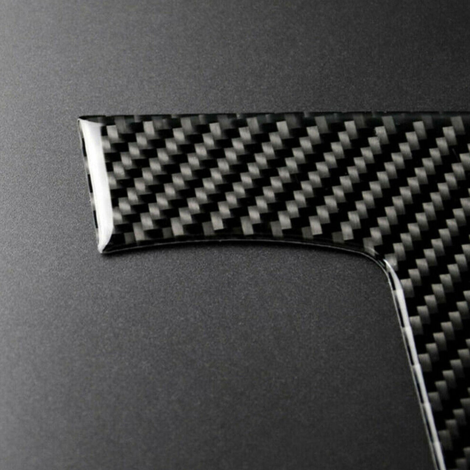 Carbon Fiber Interior CD Control Panel Cover Trim For BMW E90 E92 E93 2005-12