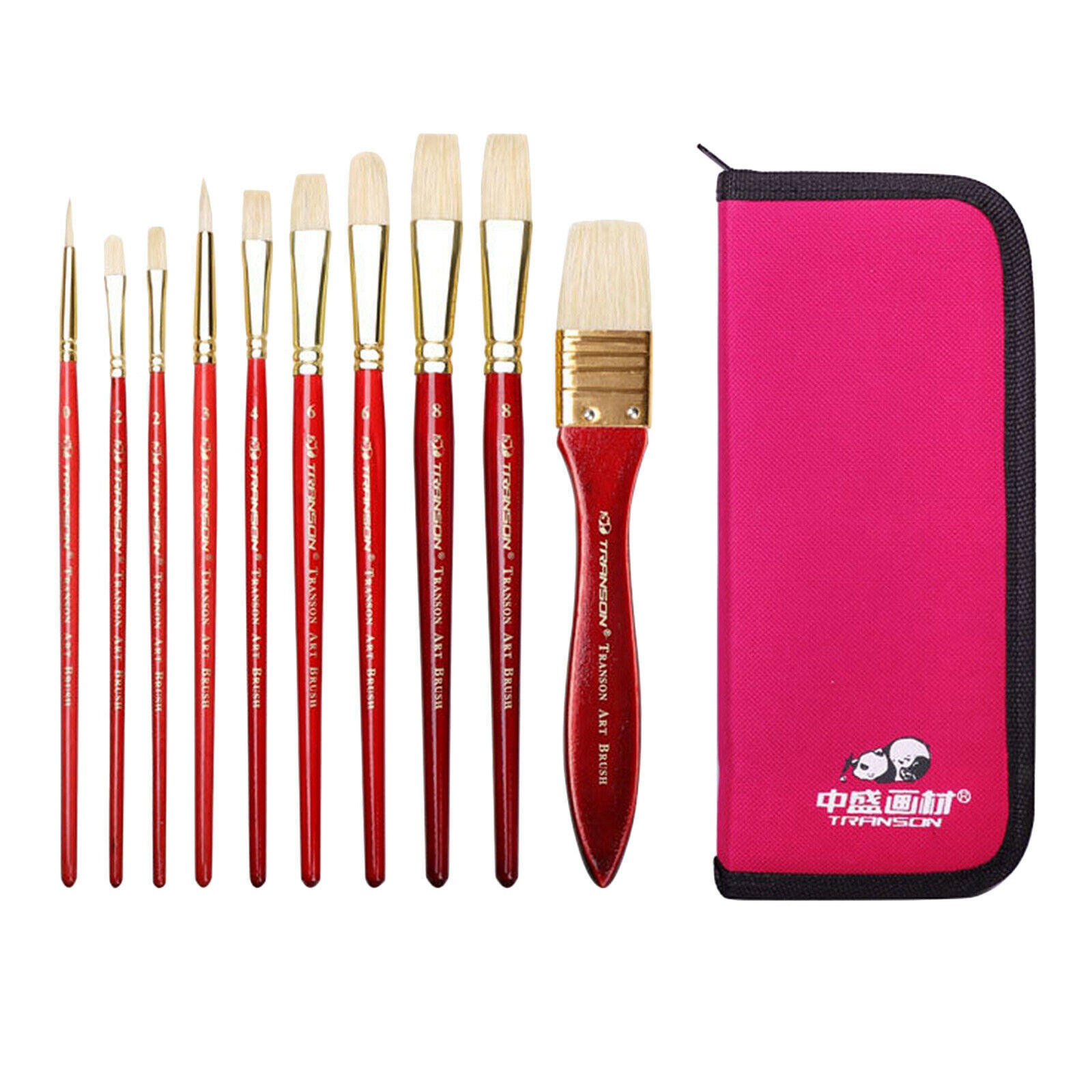 10pcs Art Acrylic Painting Brushes for Watercolor Face Body Painting with Bag