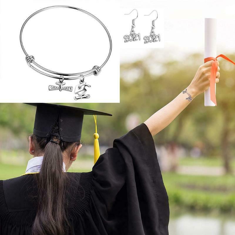 2021 New Year Graduation Bangle Bracelet Earrings Kit  College Graduation Gifts