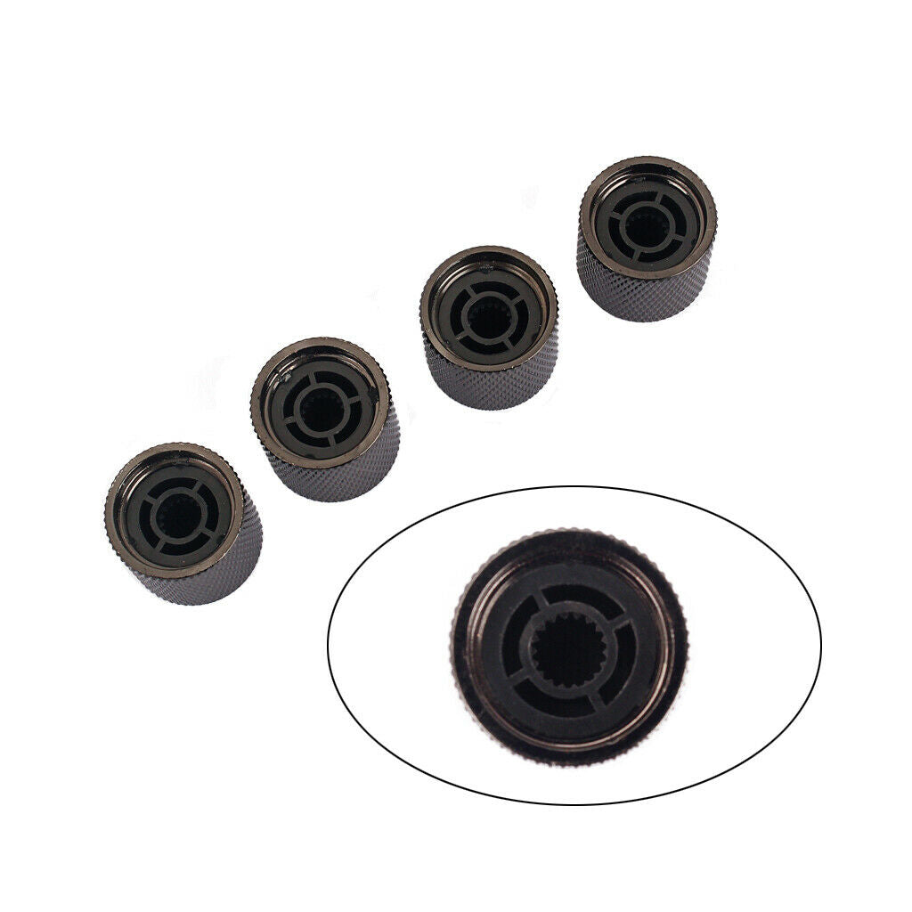 Pack of 4 Black Volume Tone Control Knobs for Electric Guitar/Mandolin