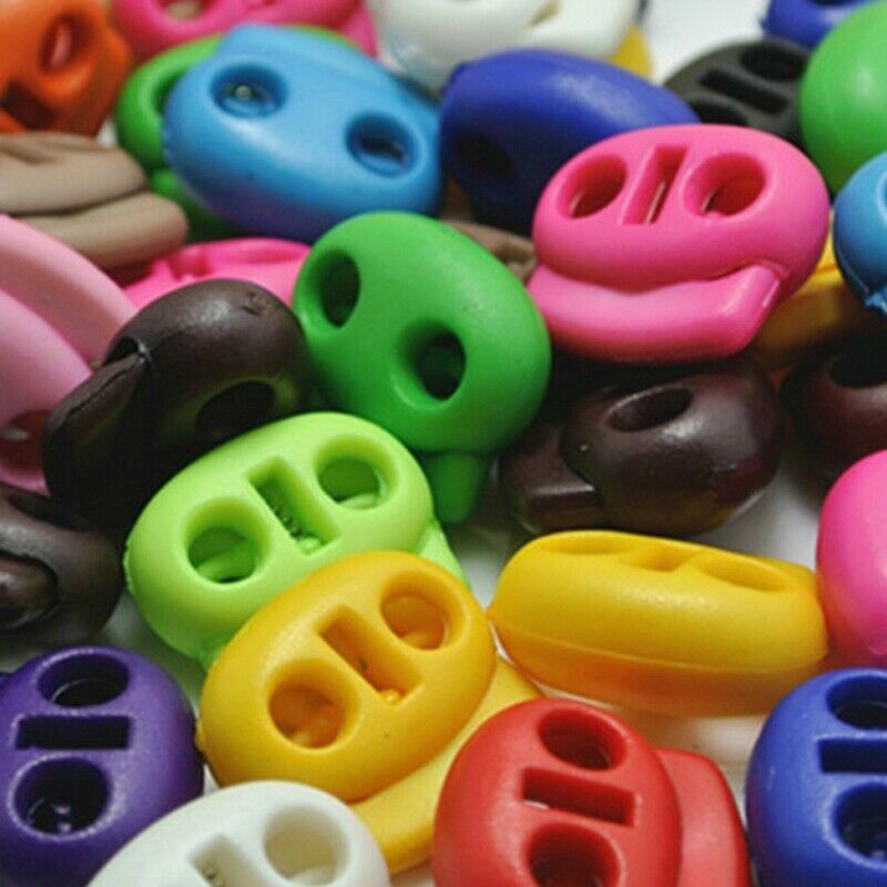 50x Cord Lock Stopper Drawstring Rope Clip Slider Paracord Lanyard Craft Sewing