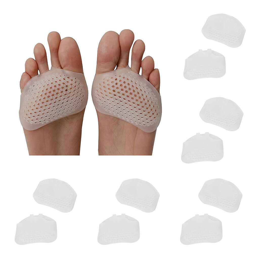 10x Gel Metatarsal Sore Ball Forefoot Pads Ball of Foot Cushion Clear New