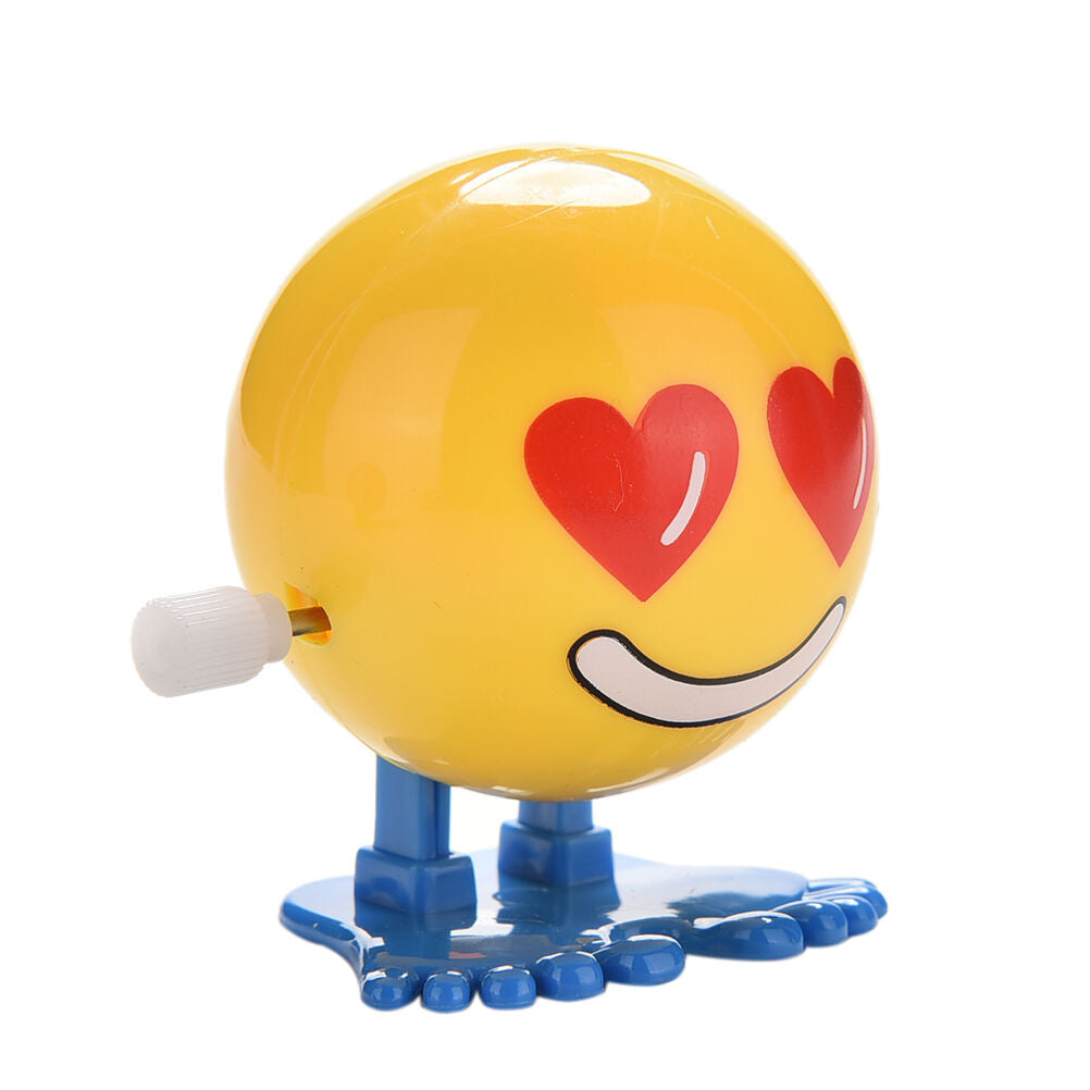 1Pc Wind up Face Colorful Funny  Cartoon Somersault Running Clockwork  To.l8