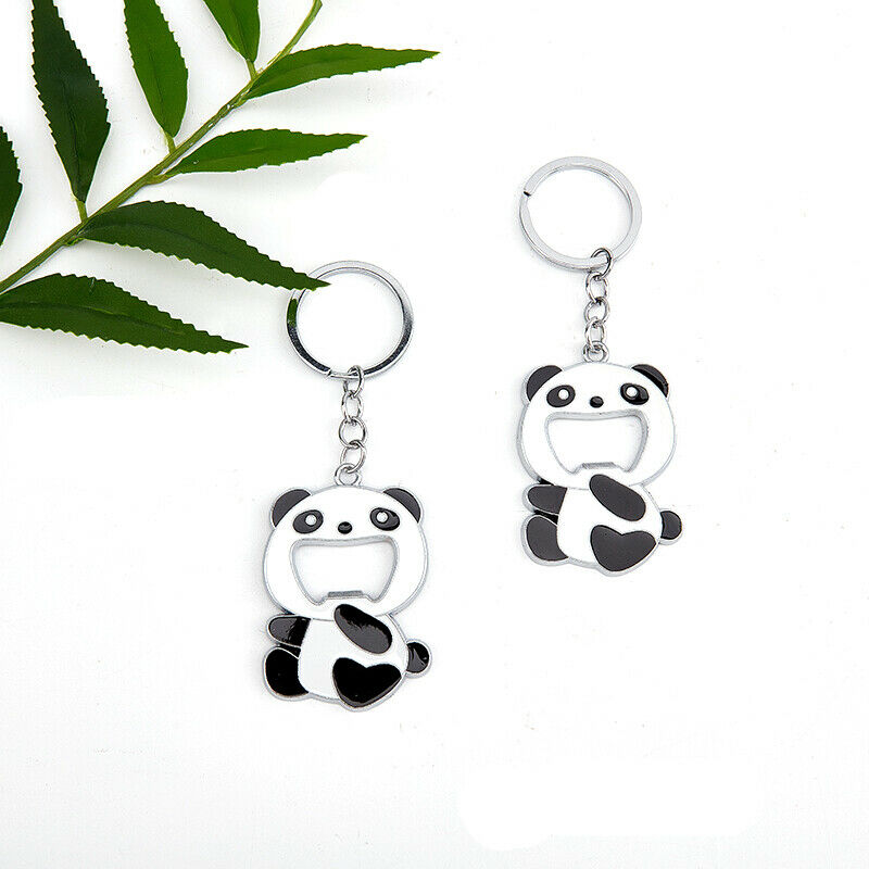 Cute Panda Key Chain Portable Soda Bottle Opener Holiday Gift Key Chain Ornam Fx
