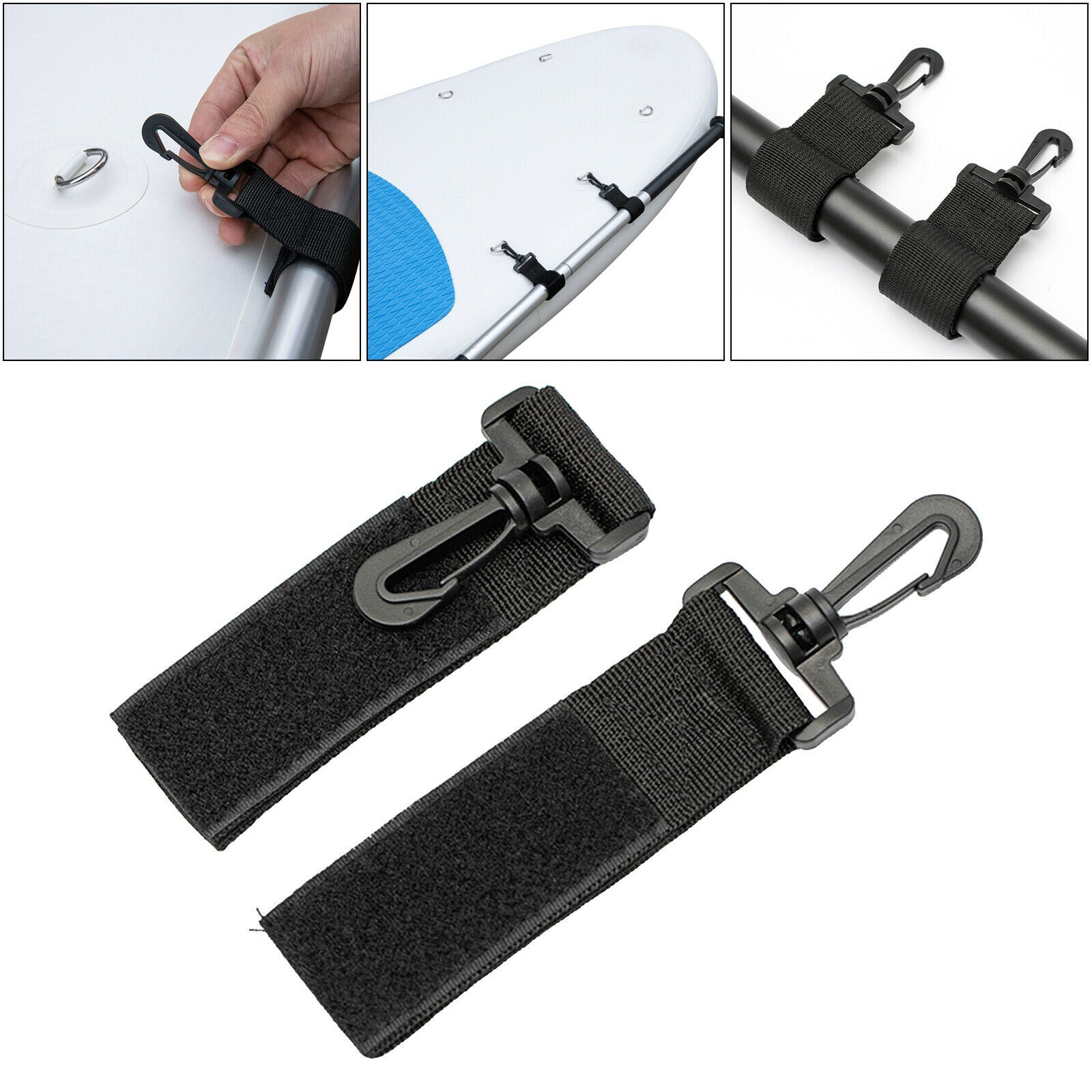 Paddleboard Kayak Paddle Keeper Holder Clip Canoe Fishing Rod Holder