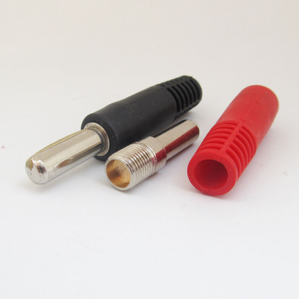 5pairs High Current Max Diameter 8mm Banana Plug Copper Soldering Connector
