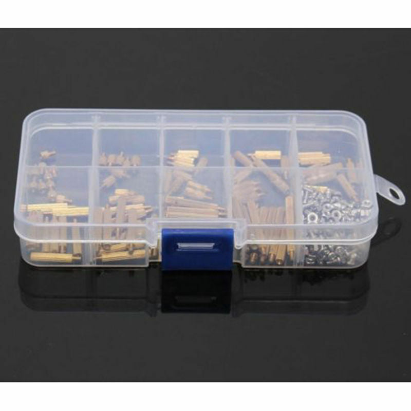 270Pcs M2 3-25mm Male to Female Brass PCB Standoff Screw Nut Assortment Kit Set