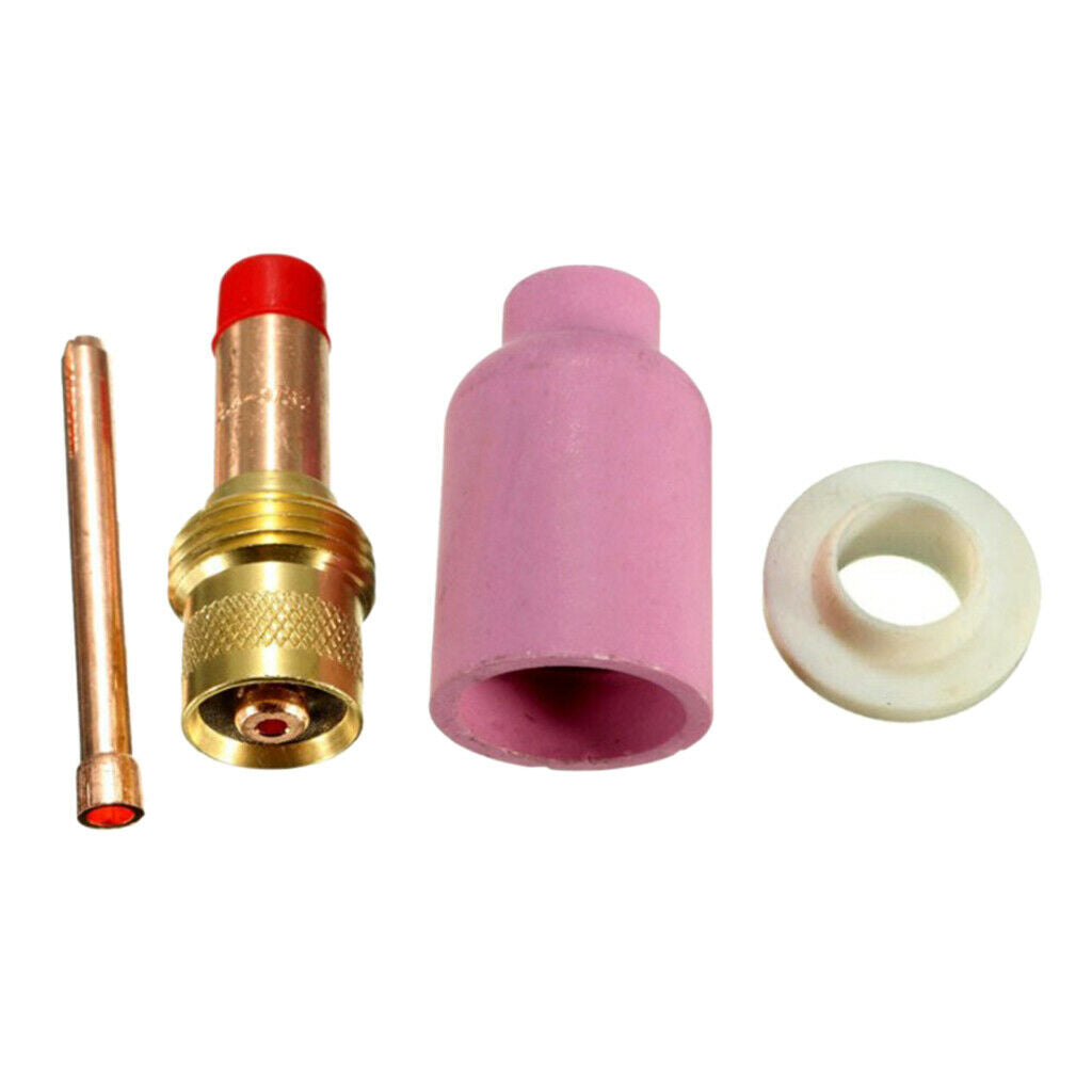 4x TIG Welding Torch Accessories Kit Collets Body Alumina Nozzle Back Cup Kit