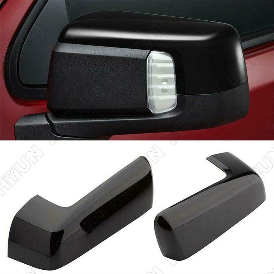 For 2019-2021 Chevy Silverado GMC Sierra1500 Side Mirror Covers Gloss Black ABS
