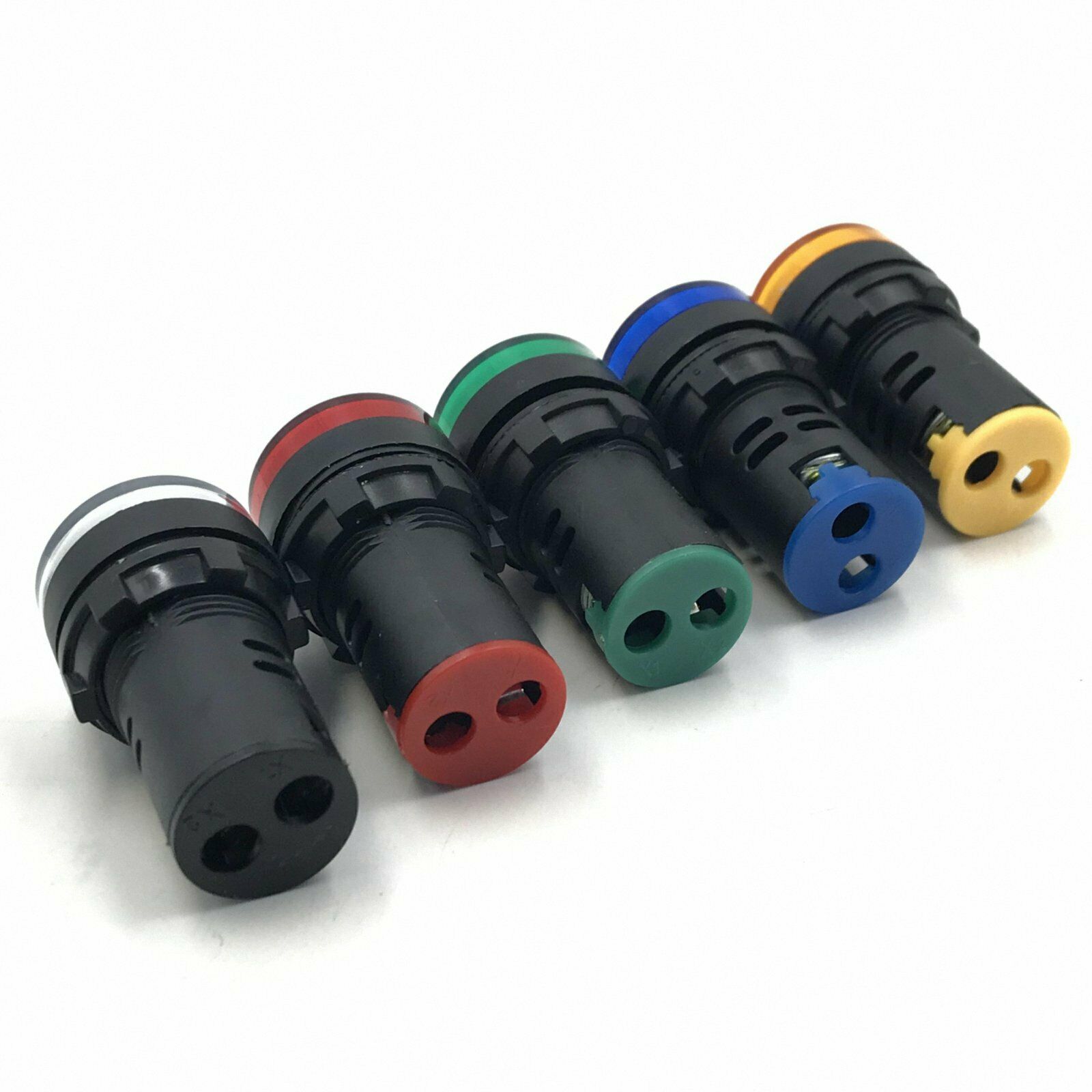 5pcs 24V LED Indicator Pilot Signal Light Lamp Red Green Blue Yellow White 22mm