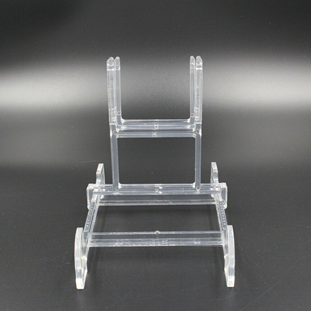 5Pcs Adjustable Display Stand Clear Plastic Easel Plate Album Frame Holder 6-7"