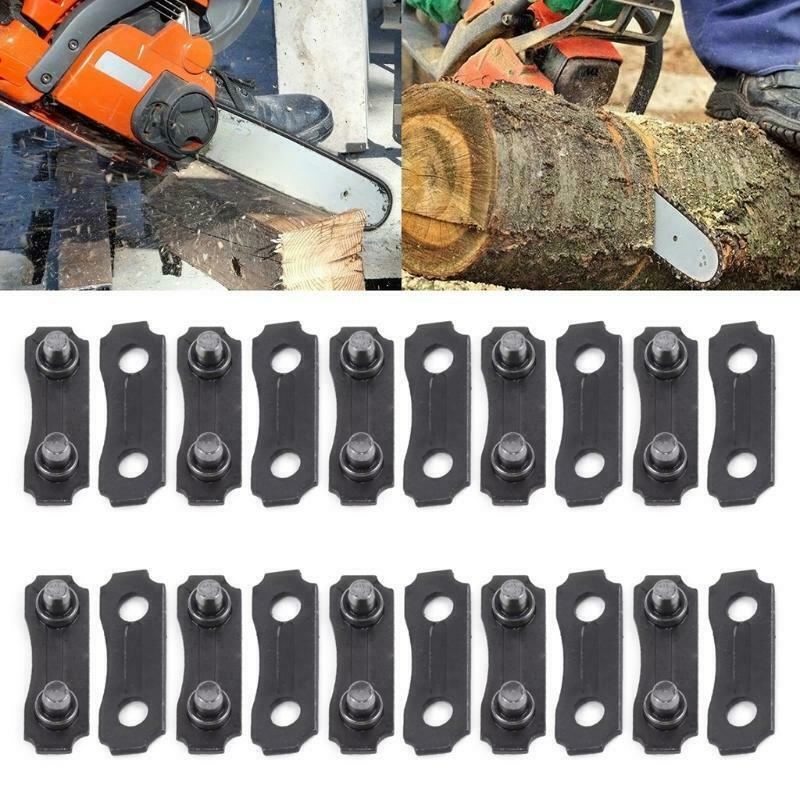 10sets 3/8'' Chain Link Repair Preset Straps 10 x Repair Kit Saw Chain 3/8 LP