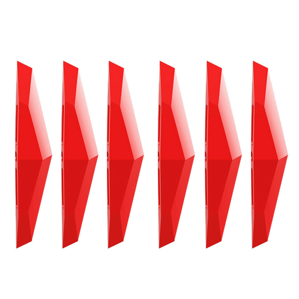 6pcs Car Door Anti Collision Bumper Strips Stickers with Sound Alarm Red