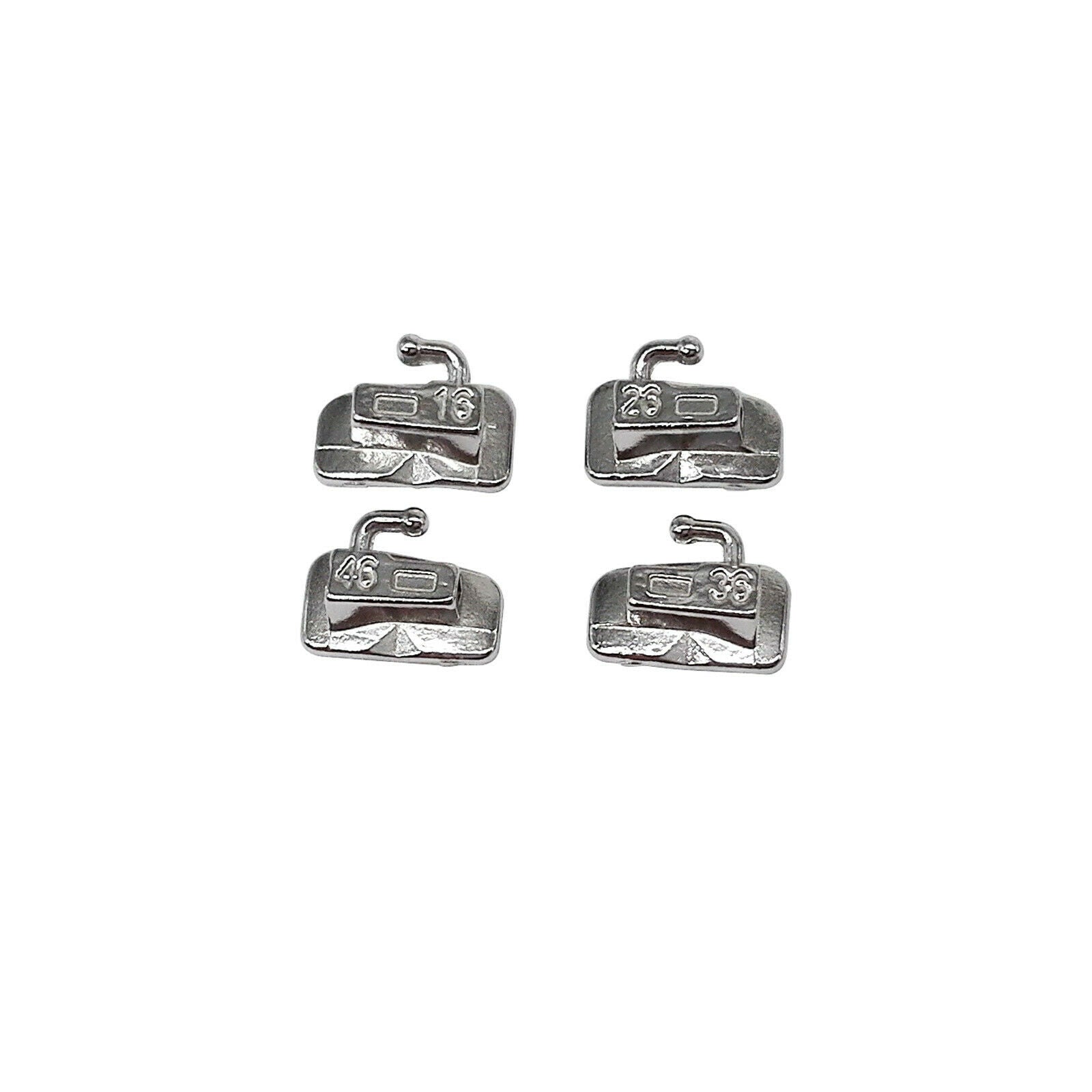 Dental Orthodontic Brackets Metal Mini Roth 022 Hook 345 + Buccal Tube Monoblock