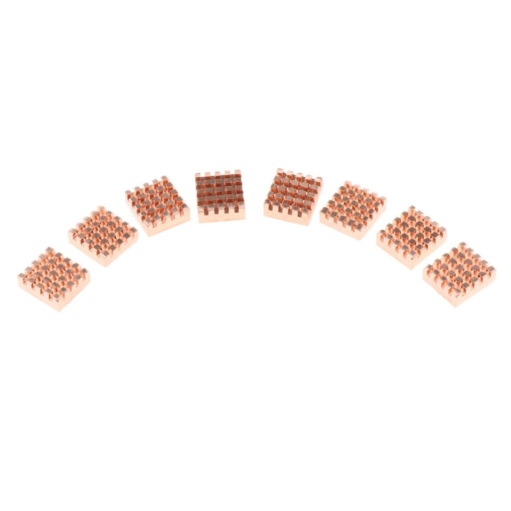 8pcs Pure Copper Heatsink Memory Chipset DDR RAM Cooler Heat Sinks Radiator