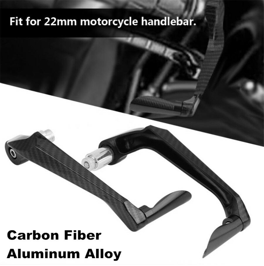 Pair Black Carbon Fiber Aluminum Alloy Motorcycle Brake Clutch Levers Protection
