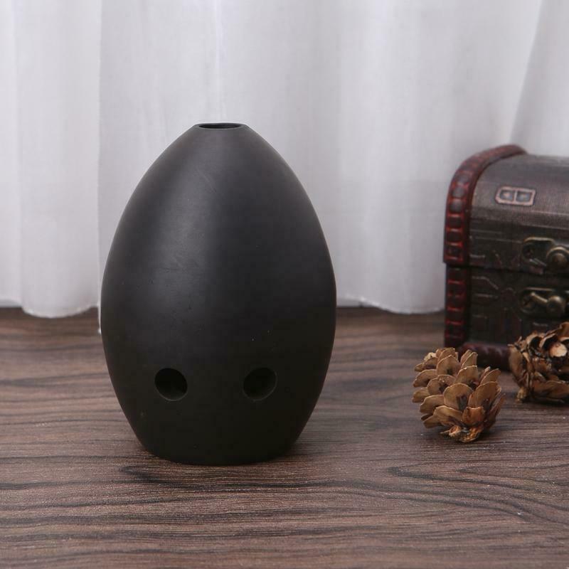 8 Holes Ocarina Black Clay Xun Musical Instrument For Children Beginner Gift
