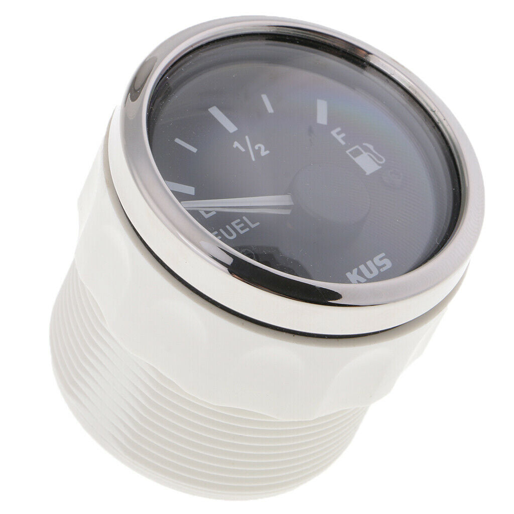 2" 52mm Universal Boat Marine Car Fuel Level Gauge E-1/2-F Stainless Bezel