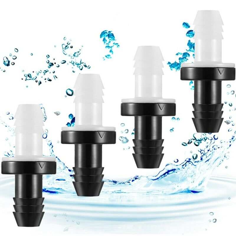 4 Pcs Check Valve 3/8 Inch 10 mm ABS Plug-in Check Valve Fuel Oil Water Gas AiJ4