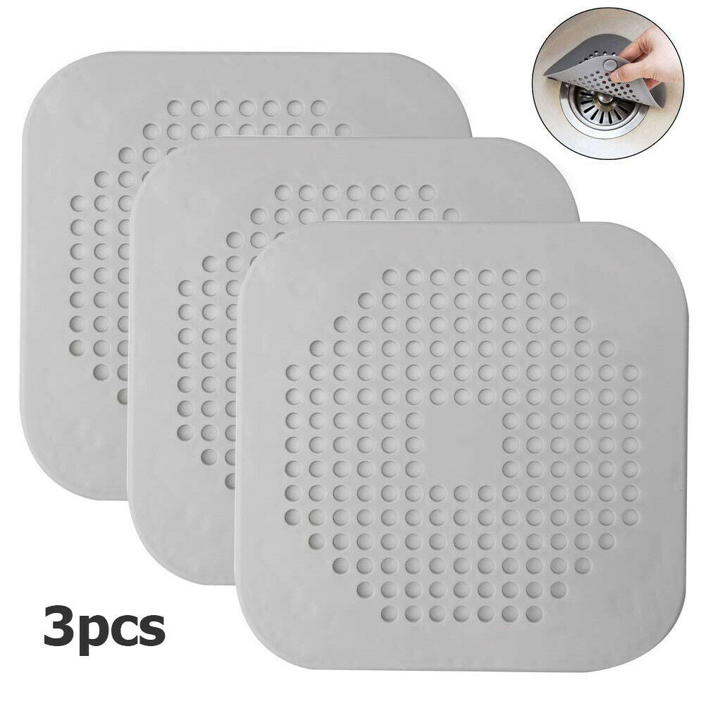 3Pcs Sink Lids Silicone Drain Filter Non-slip Floor Drain Cover for Kitchen