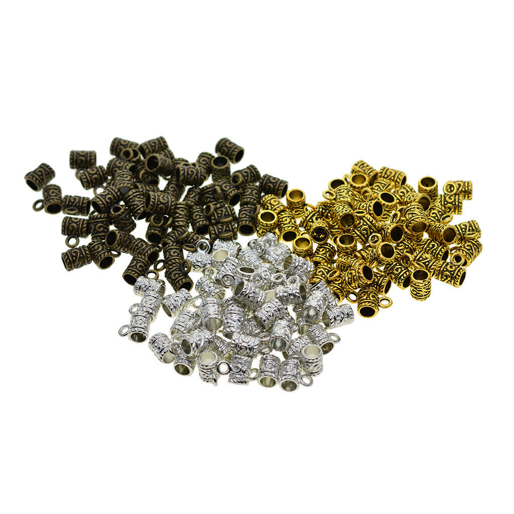 150pcs Beads Bails Connector Necklace Bracelet Jewelry Charm Pendant Hanging