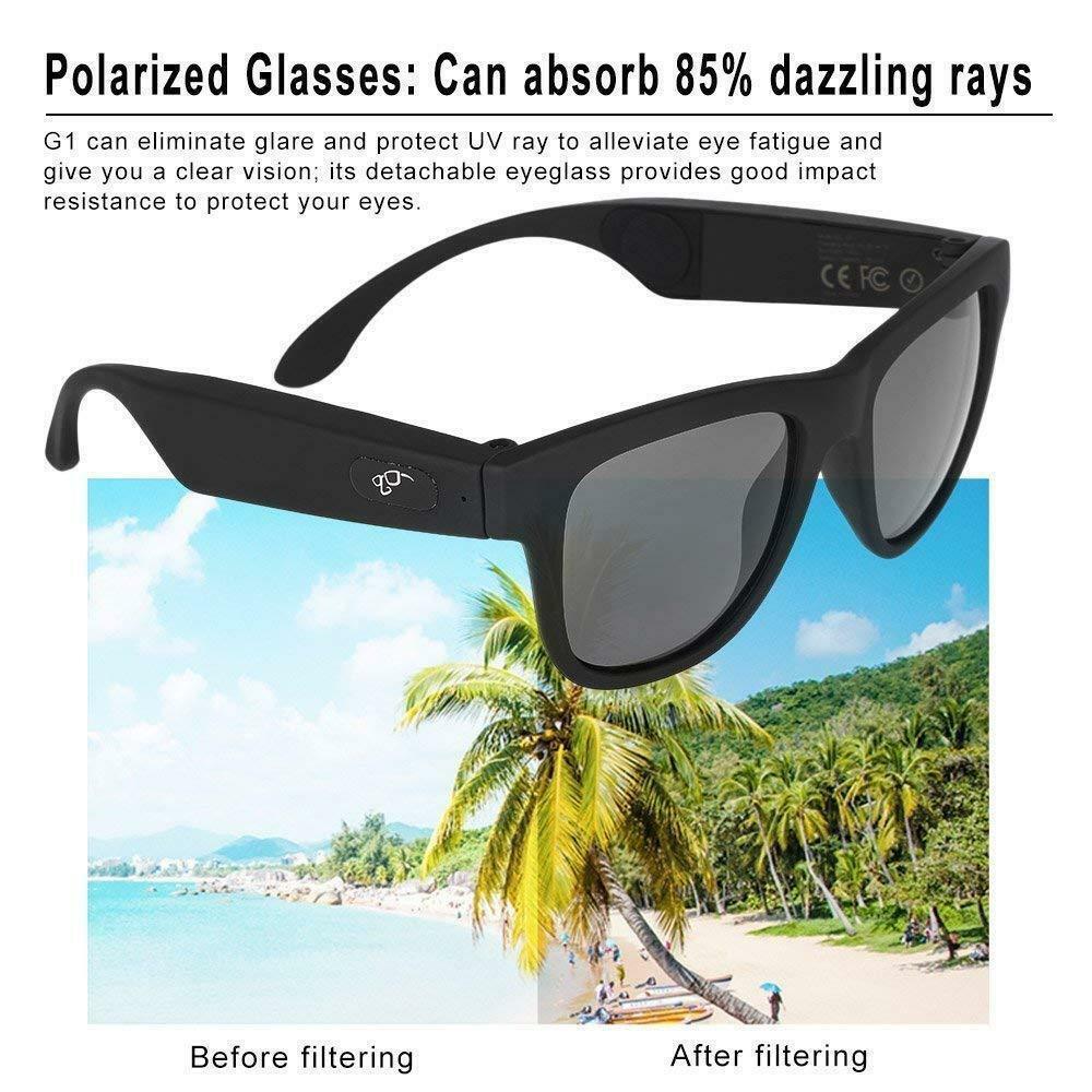 G1 Polarized Sunglasses Bluetooth Bone Conduction Headset SmartTouch Smart Glass