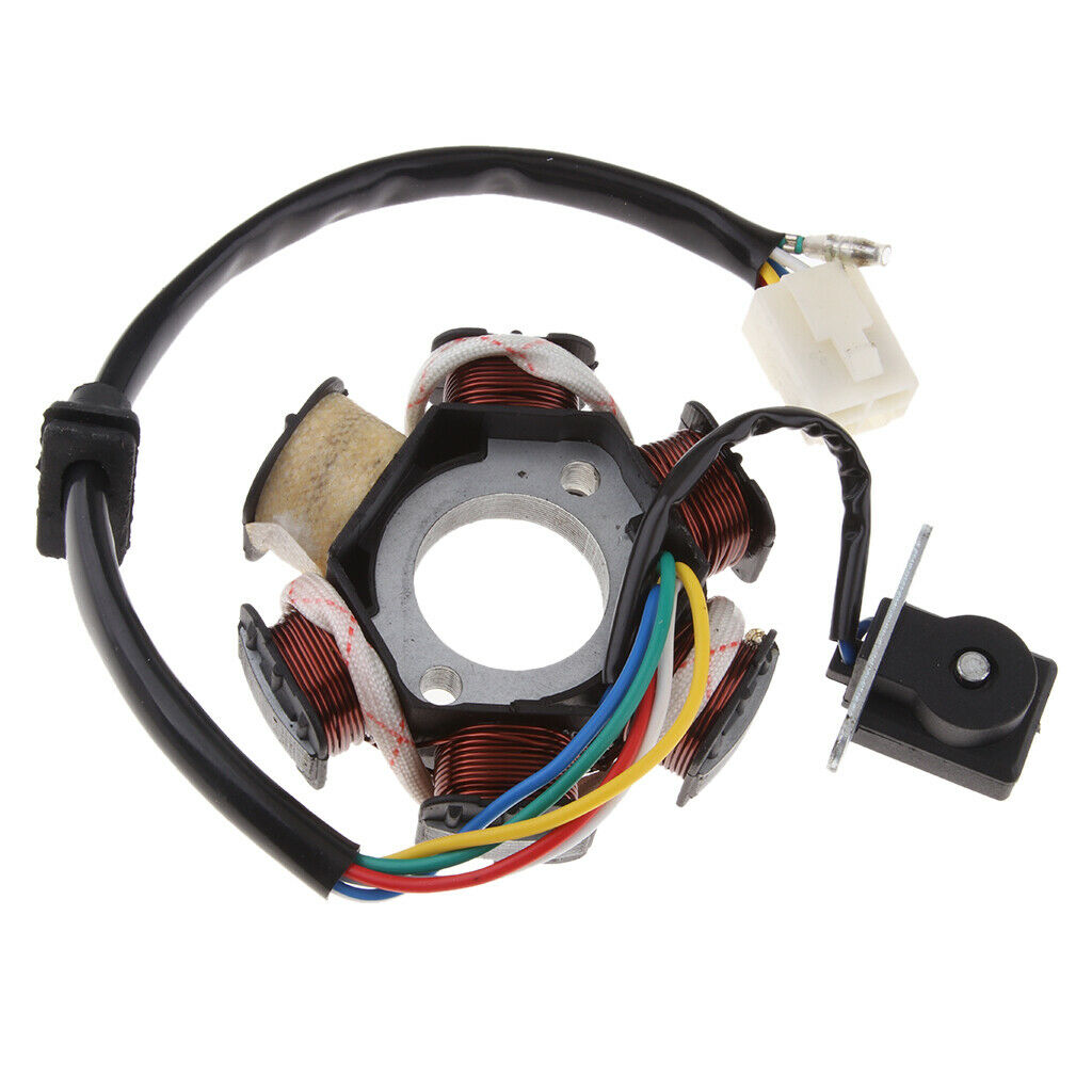6 Pole Magneto Coil Stator Plate for 4 stroke 110cc bikes Quad Dirt Bike