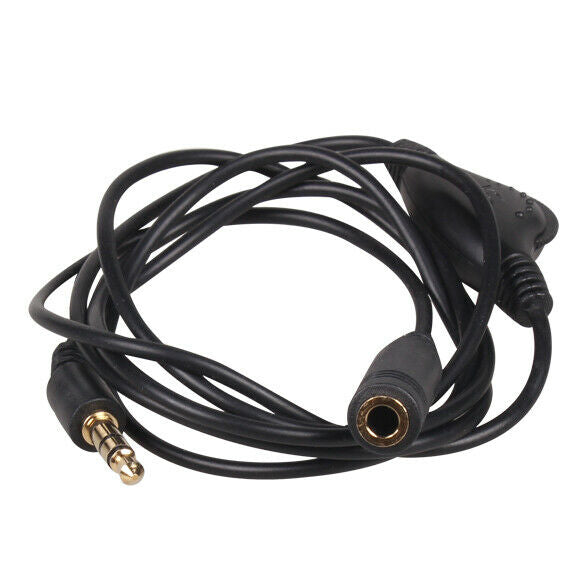 3.5mm M/F Stereo Earphone Audio Extension Cable 1M with Volume Control @