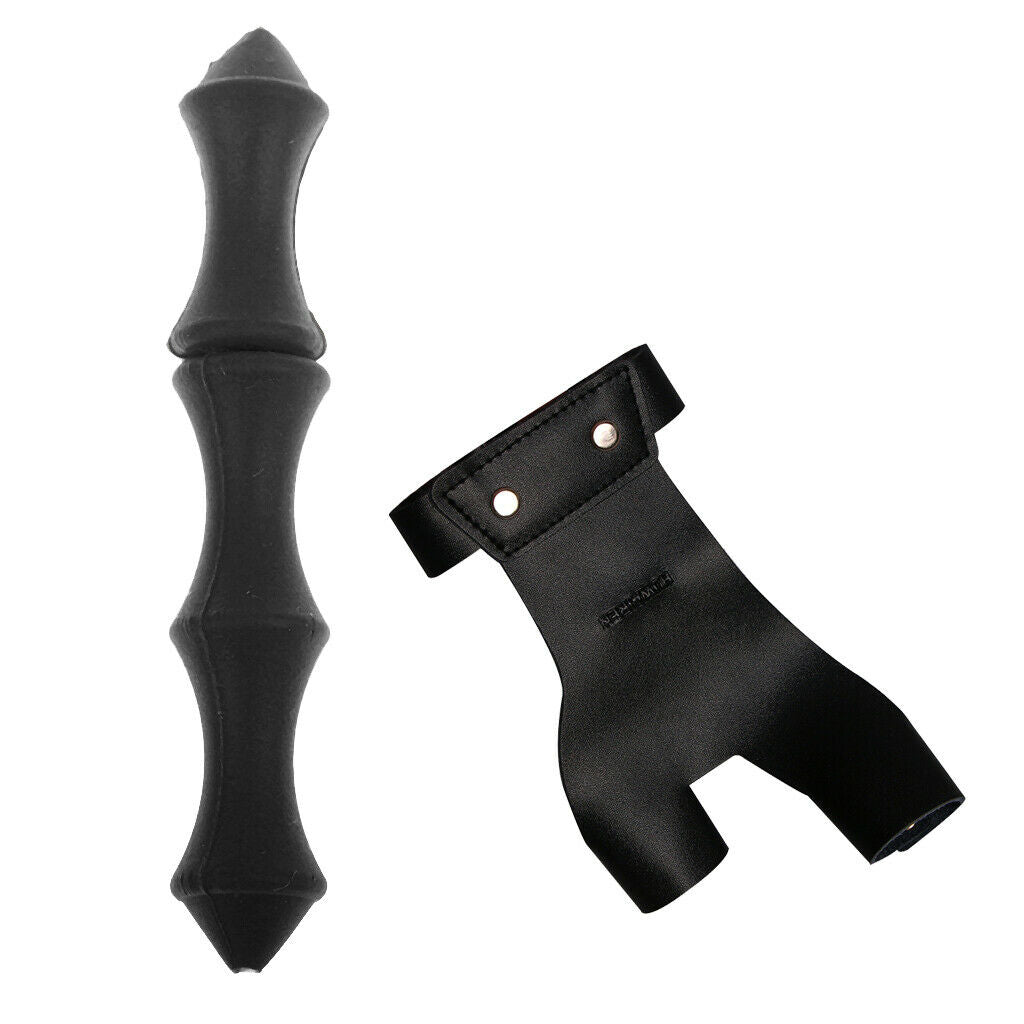 1 Piece Archery Finger Protector & 1 Piece Glove 2 Finger Left Hand for Archery