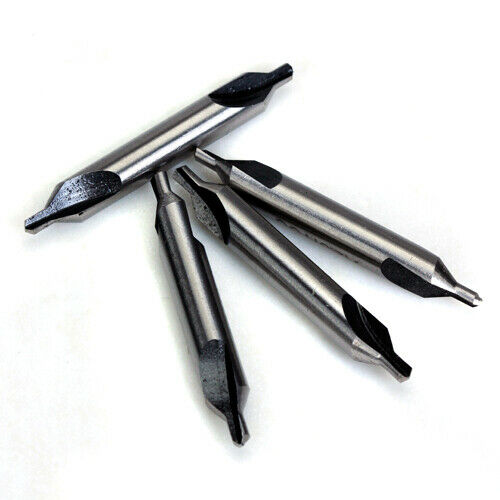10Pcs HSS Combined Center Drill Bits 2.5mm Dia. Countersink Kit Lathe 60°