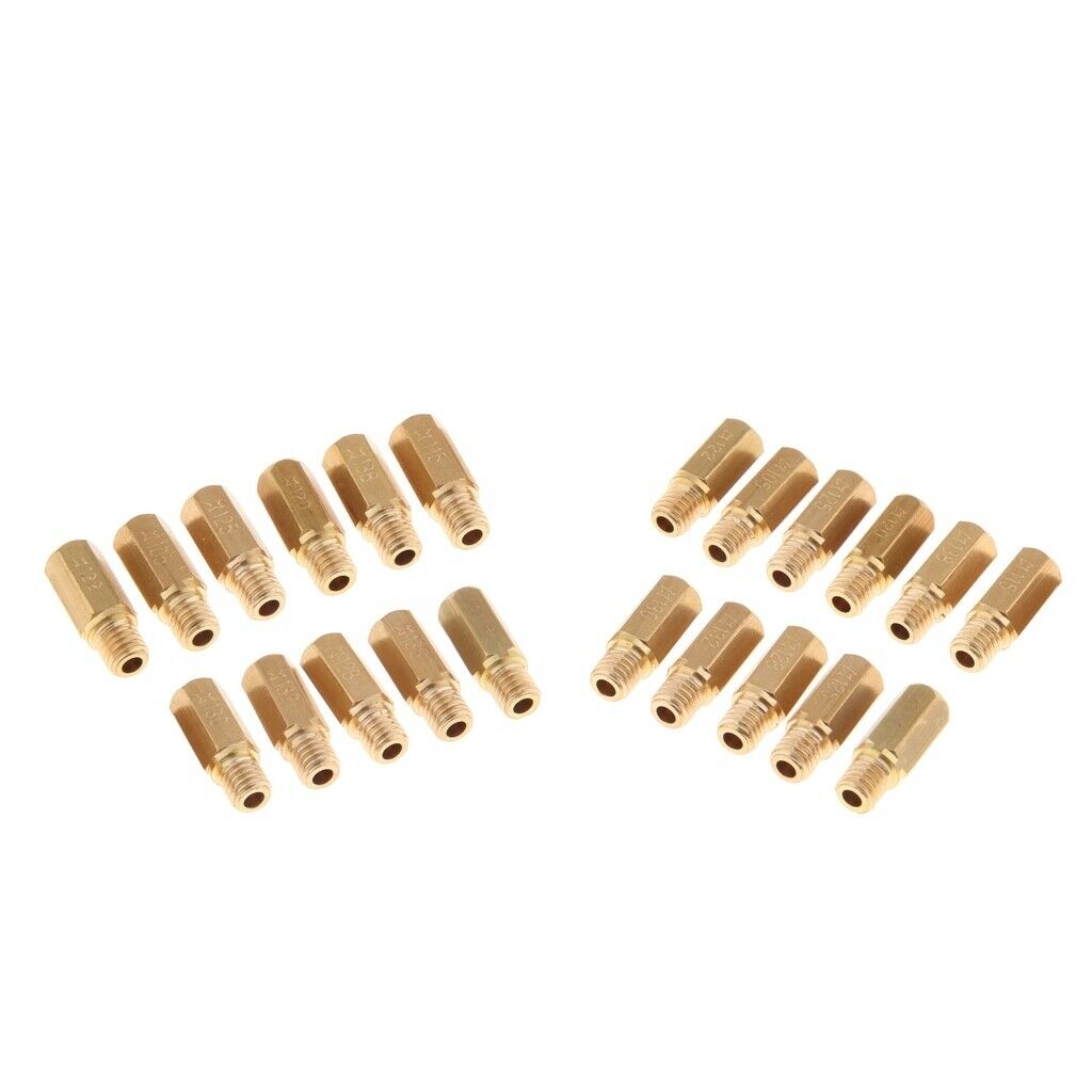 Set of 22 Carburetor Main Jet Nozzle Kit - 105 115 118 120 122 125 128 130 132