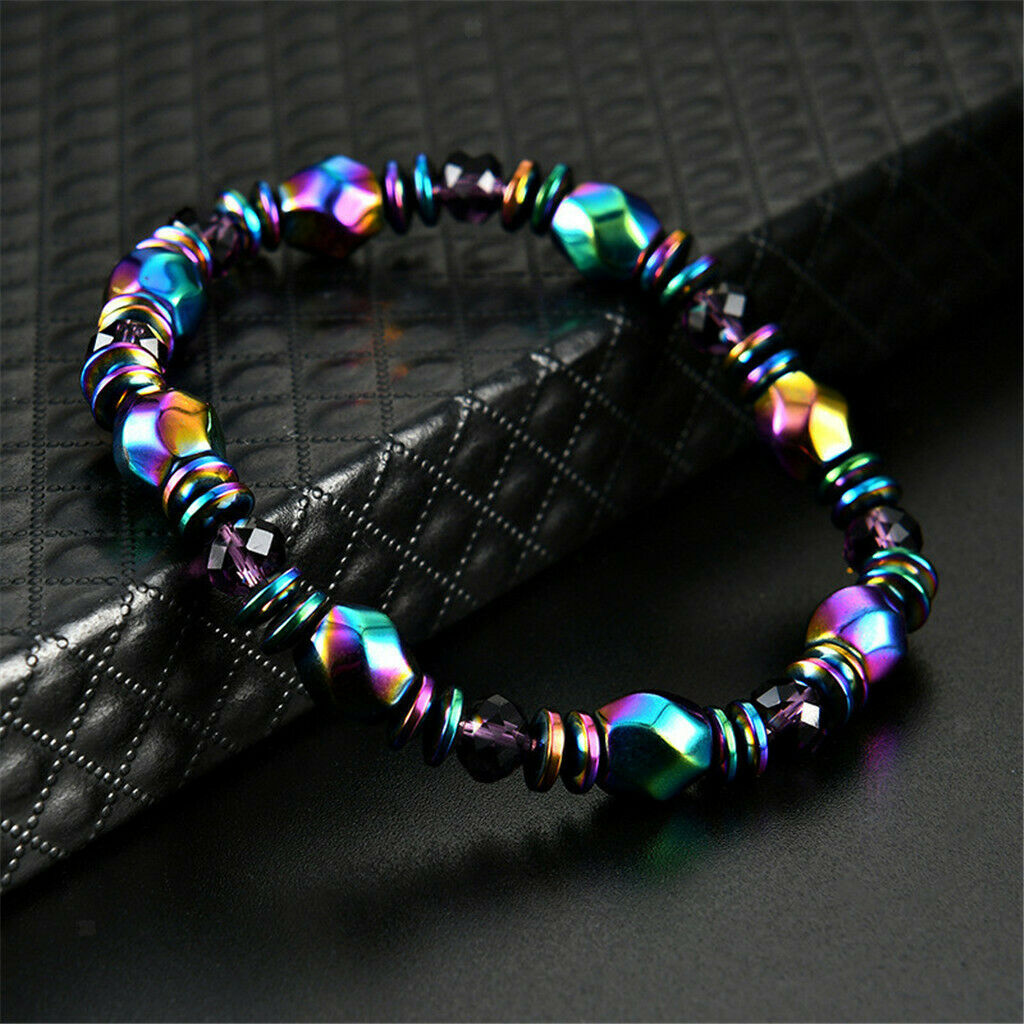 Metal Energy Hematite Magnetic Therapy Bracelet Electroplated Beads