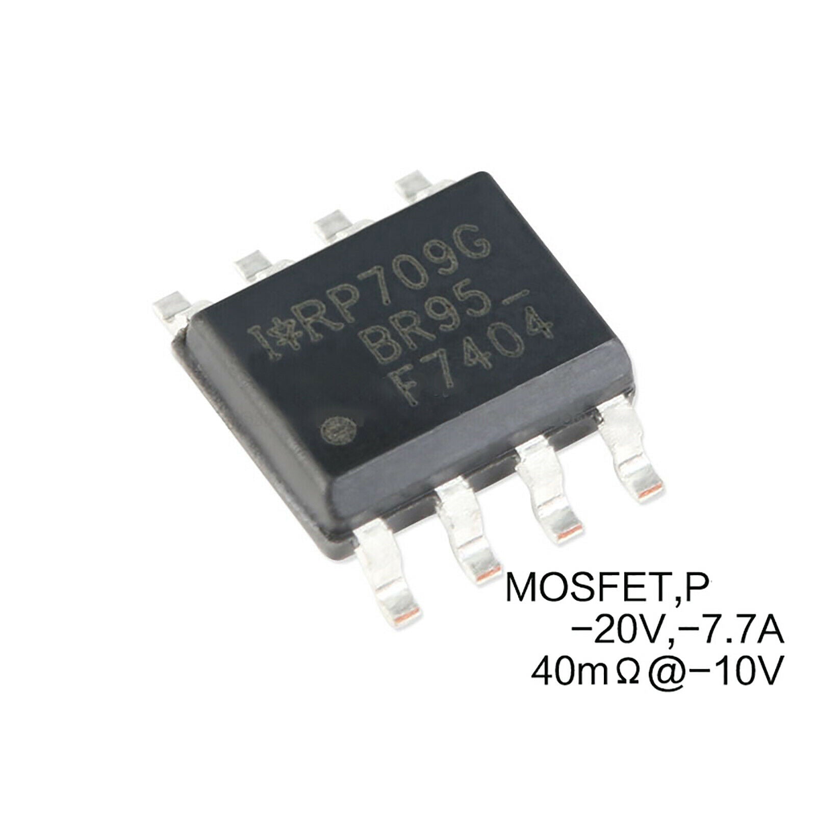 5Pcs IRF7404TRPBF SOIC-8 P-Channel Transistor -20V/-7.7A SMD Power MOSFET
