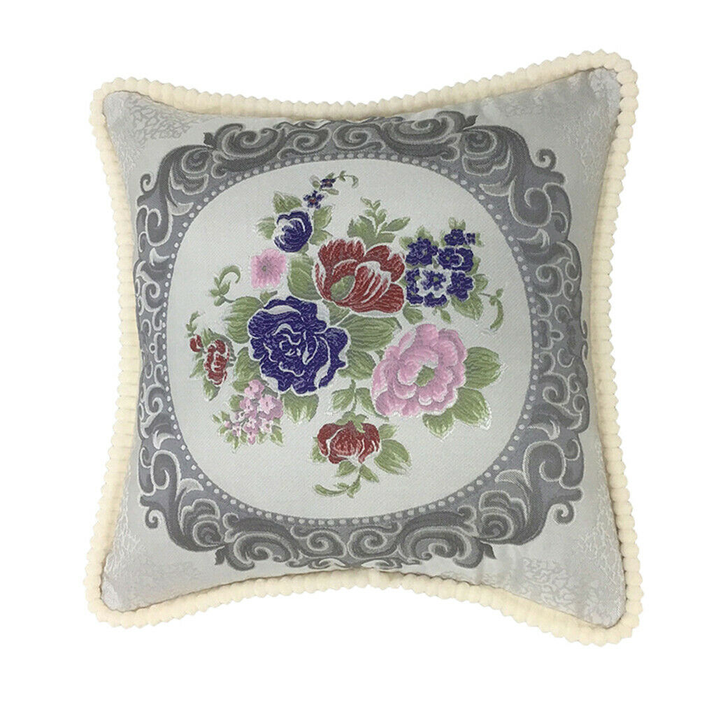 48x48cm Chinese Peony Embroidery Throw Pillow Cushion for Sofa Color_2