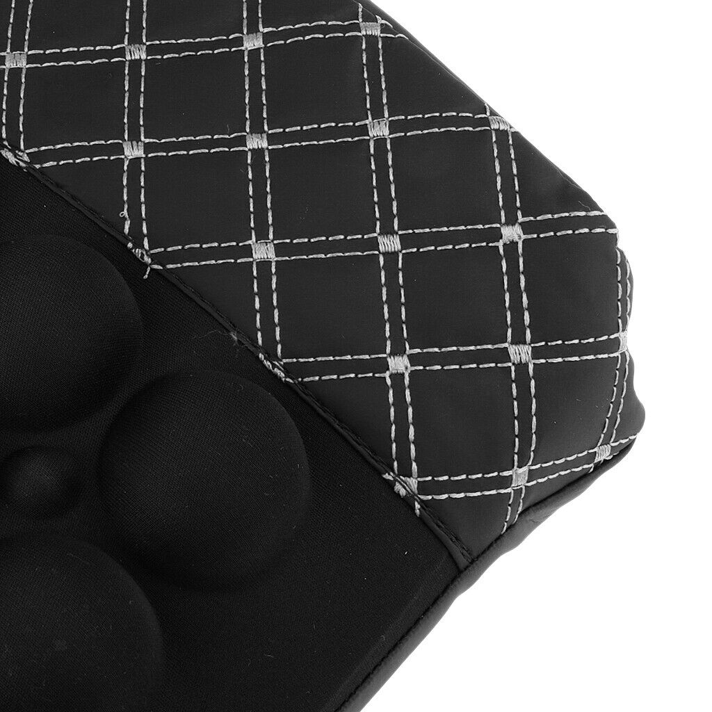 Lumbar Back Brace Massage Holder Support 12V Car Seat Chair Cushion White