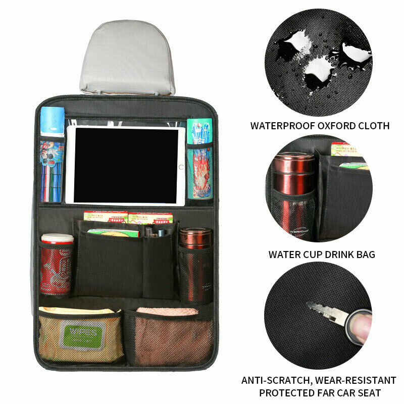 Waterproof Car Back Seat Organizer Storage Bag Universal Auto Backseat Protector