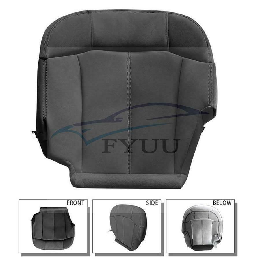 For 1999 To 2002 Chevy Silverado 1500hd 2500hd Driver Bottom Seat Cover Black PU