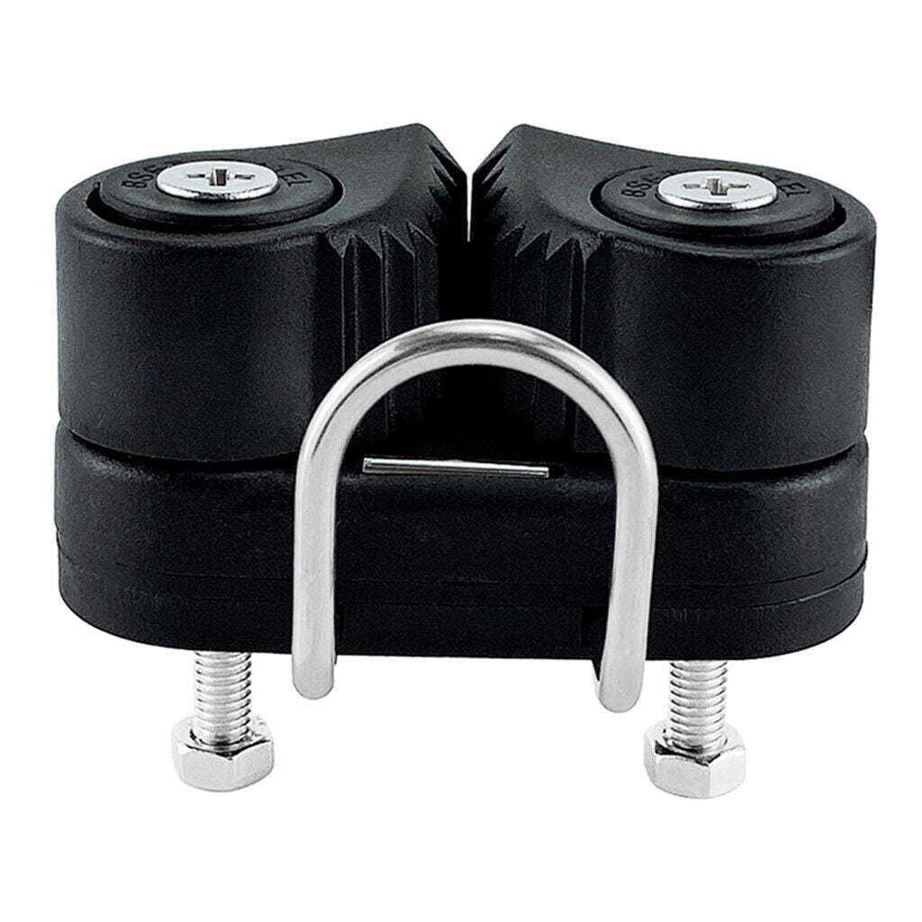 Black Aluminum Sailboat Cam Cleat Kayak Anchor Cam Cleat with Leading Ring