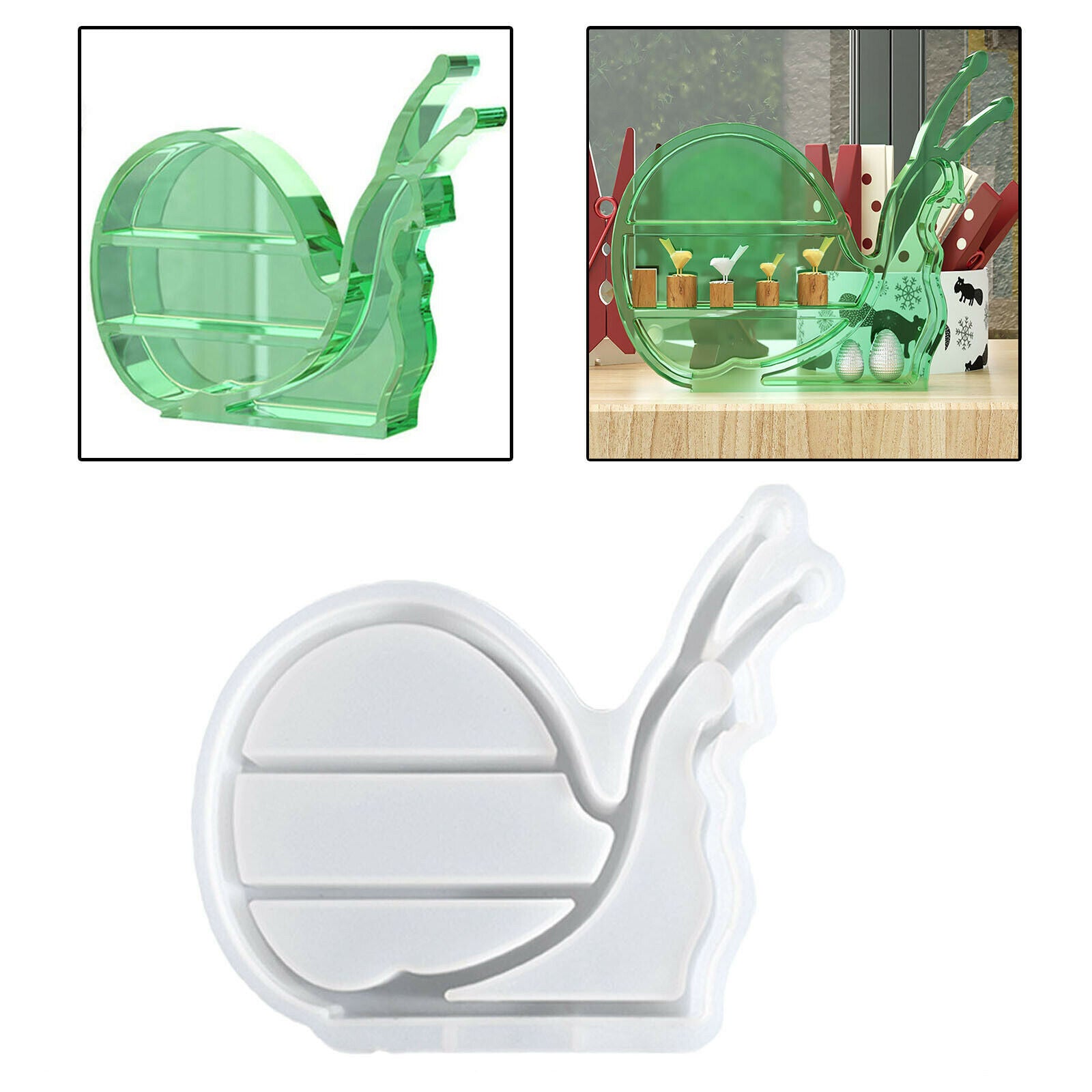 Snail Shape Mold Jewelry Storage Rack Shelf Display Stand Mould DIY Art