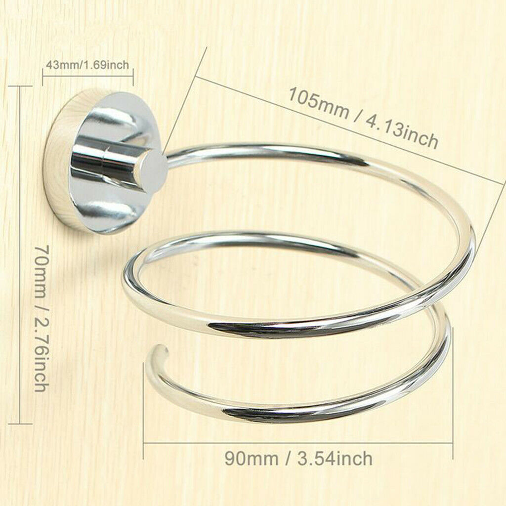 High Quality Stainless Steel Hair Dryer Holder Extra Large Rim Design ,Fits Most