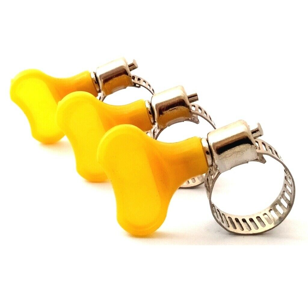 2X 10pcs Adjustable Stainless Steel Hose Clamp Handle fit 8-32mm for Water Tube