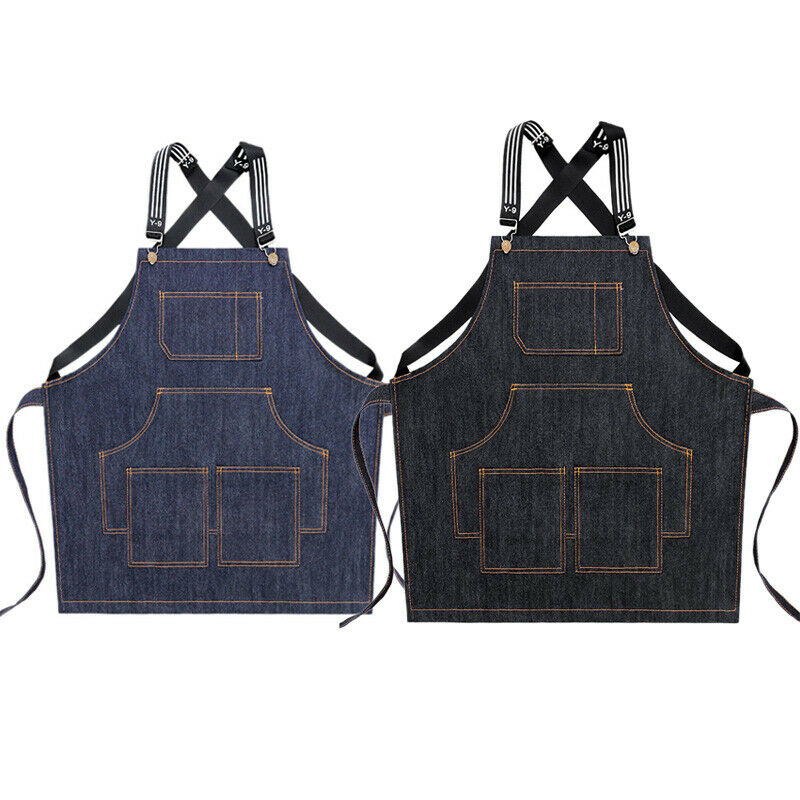 Cook Apron Barista Bartender Chef Hairdressing Apron Cate Uniform Work Wear AnM5