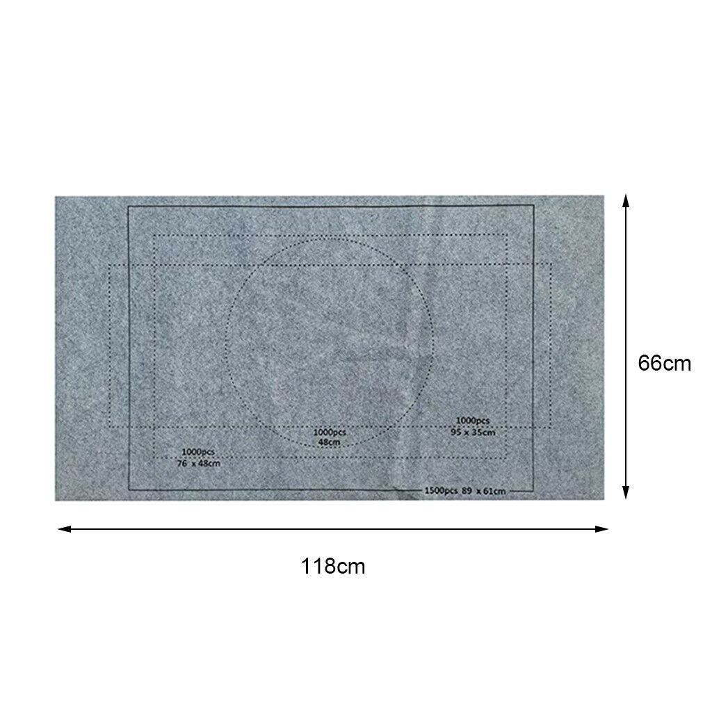 Jigsaw Puzzle Play Mat Saver Up to 1500 Pieces Puzzles Game Storage Bag Gray