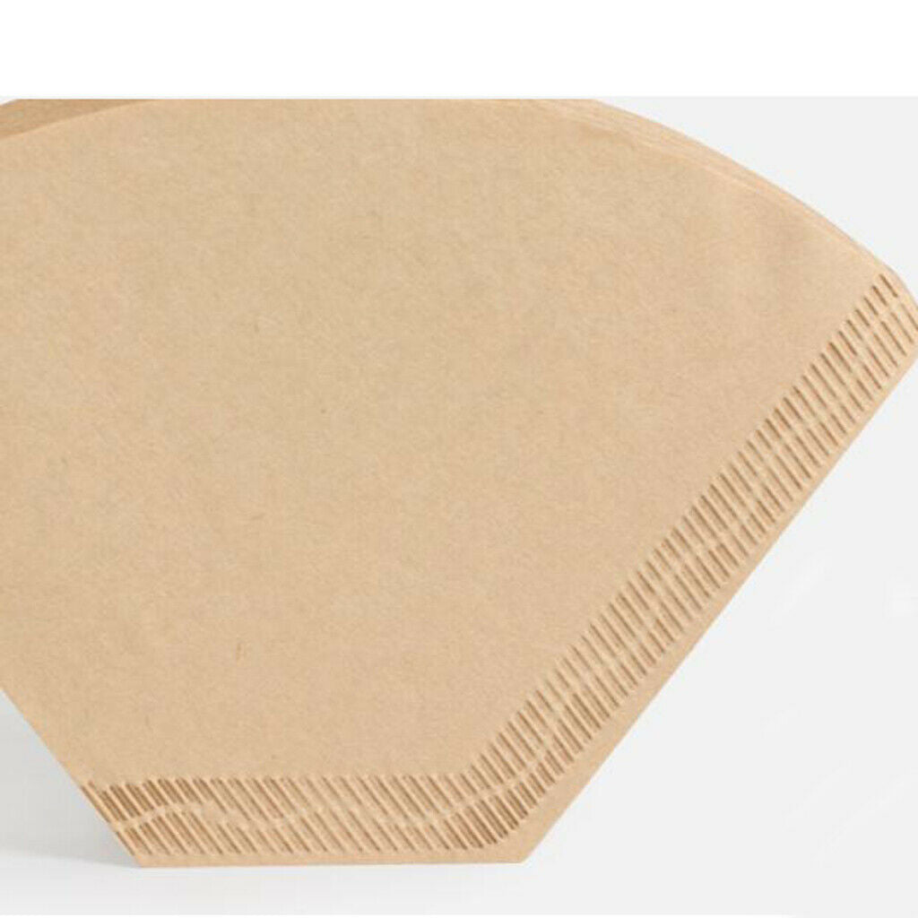 100x Coffee Paper Filters Coffee Dripper Natural Wood Pulp for Home Office