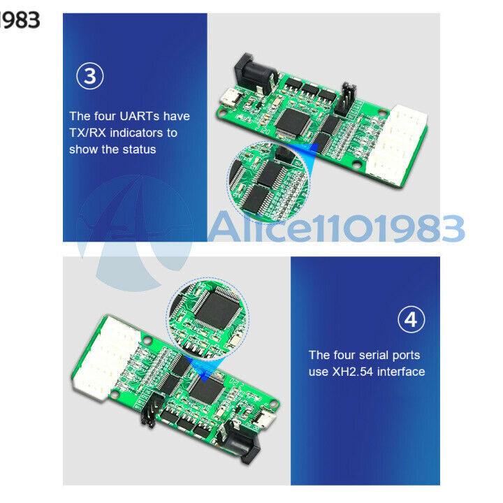 2PCS LC-FT4232-4TTL USB to 4 Channel TTL UART Serial Port Module 1.8/2.5/3.3V
