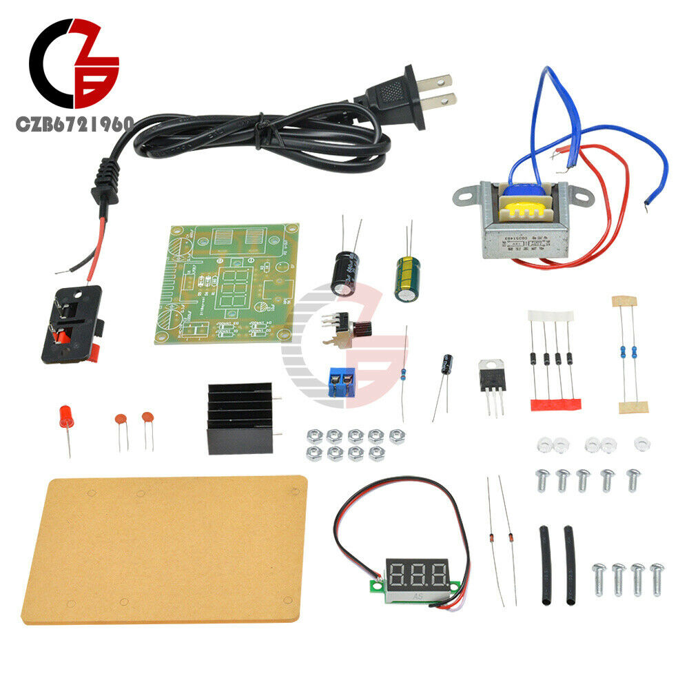 LM317 Adjustable Voltage Power Supply Board Kit Electronics DIY 1.25V-12V